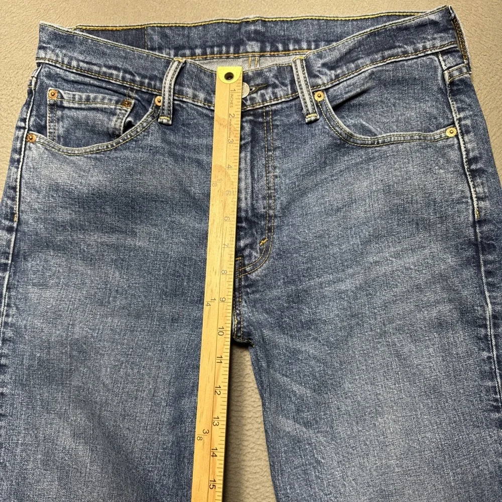 Levis 514 Jeans Mens 33x34 (32x33) Slim Straight Faded Distressed Workwear Denim